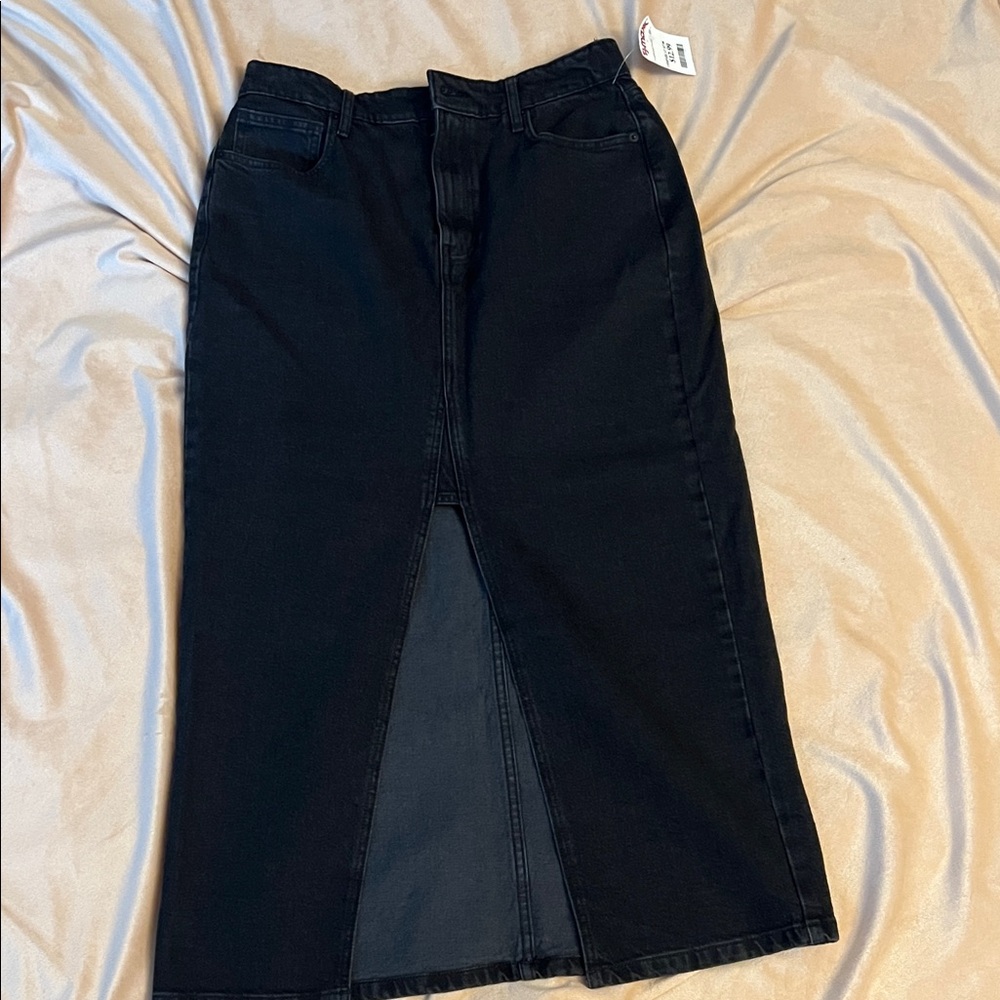 Social Tourist Black Denim Skirt